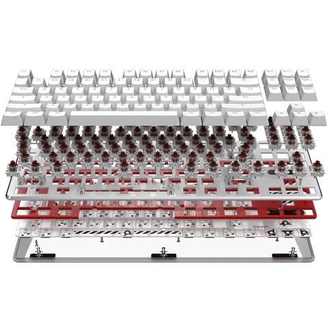 PCMK ANSI TKL Mechanical Gaming Keyboard White Barebone style for customizing | Pulsar Gaming Gears